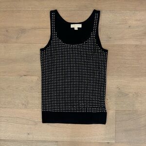 Michael Kors Black Studded Tank Top